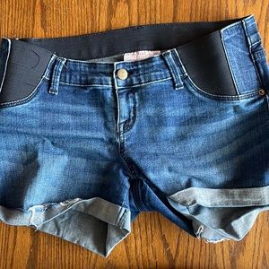Maternity jean shorts